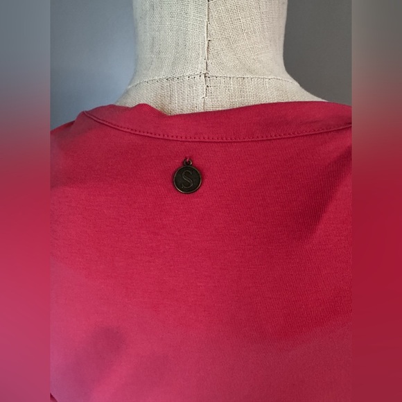 Soft Surroundings Petal Pink Coastal Hyannis Knit Midi Dress Side Ruching Size S - Picture 6 of 9